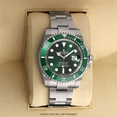 rolex submariner hulk pre owned|used rolex hulk for sale.